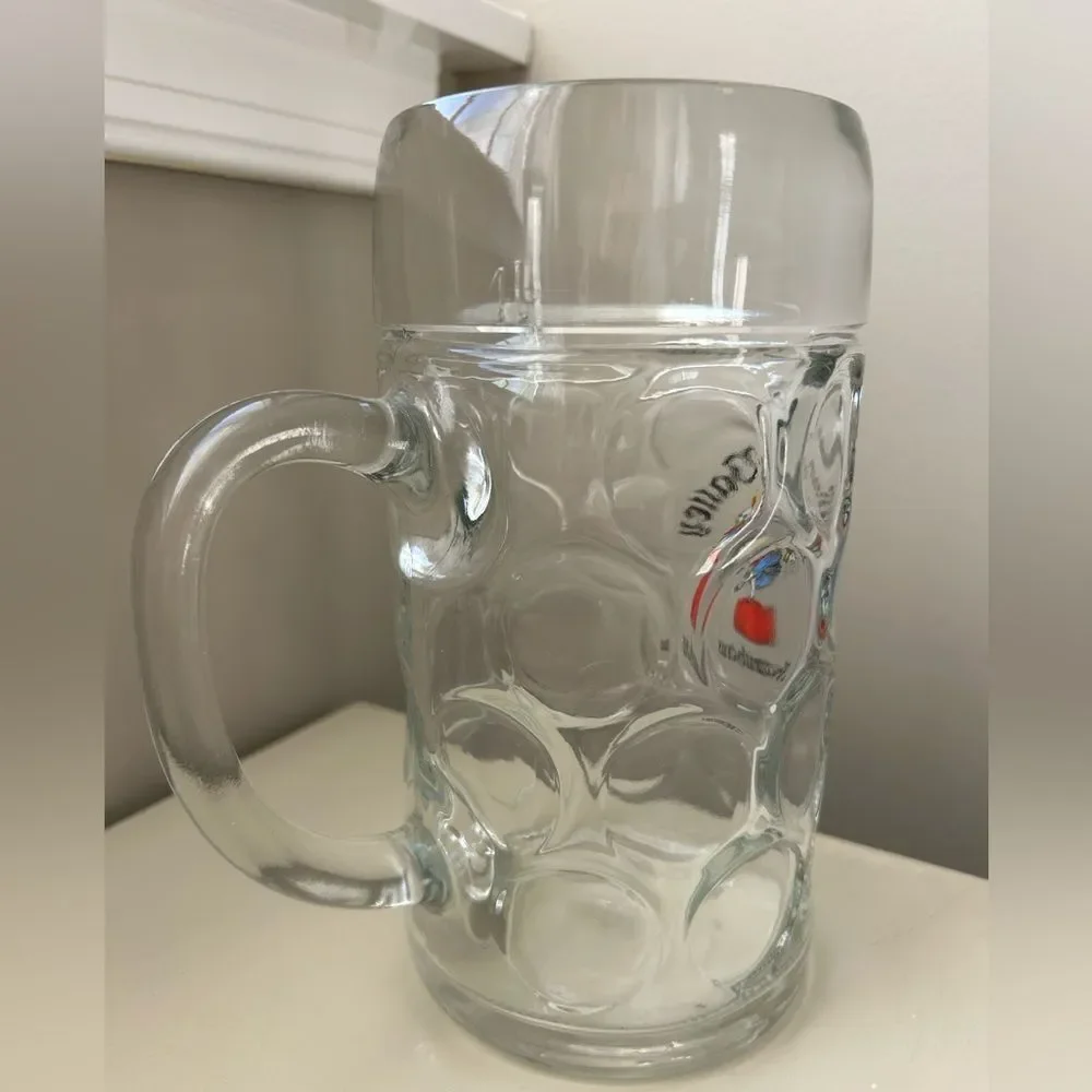 Bernon Balley Brauhaus Dimpled Glass Beer Stein Mug Collectible Octoberfest